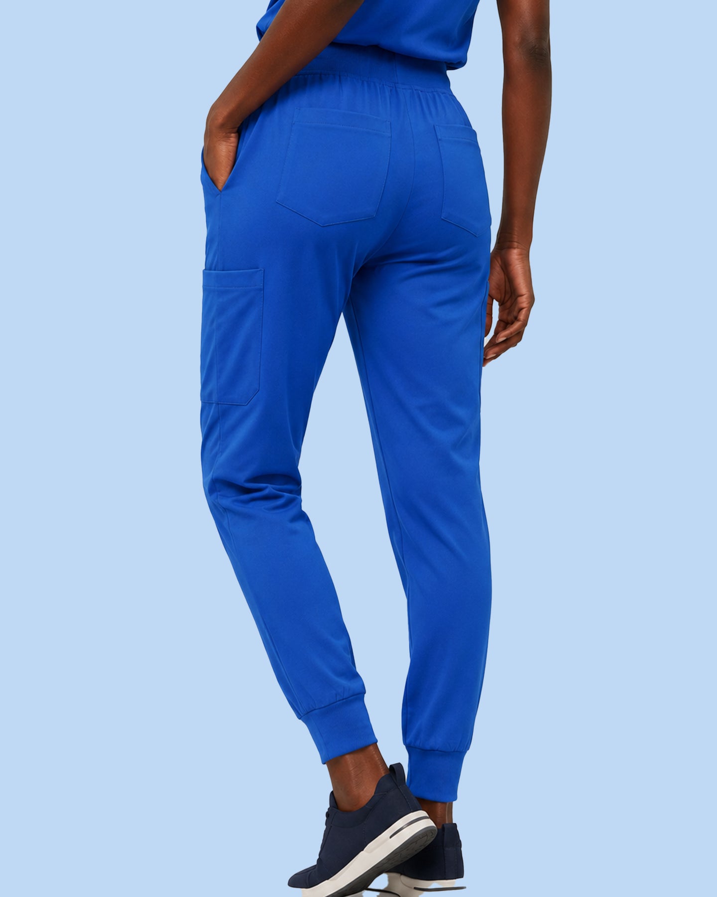 Women's 6-Pocket Jogger Scrub Pant Royal Blue