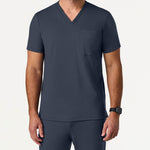 Men's Slim Fit Soft Knit Scrub Top with 1 Chest Pocket