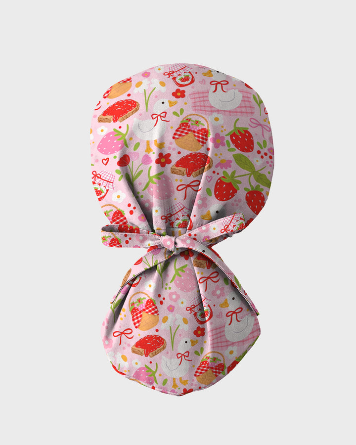 Strawberry Sunday Sweet Picnic Vibes Scrub Cap