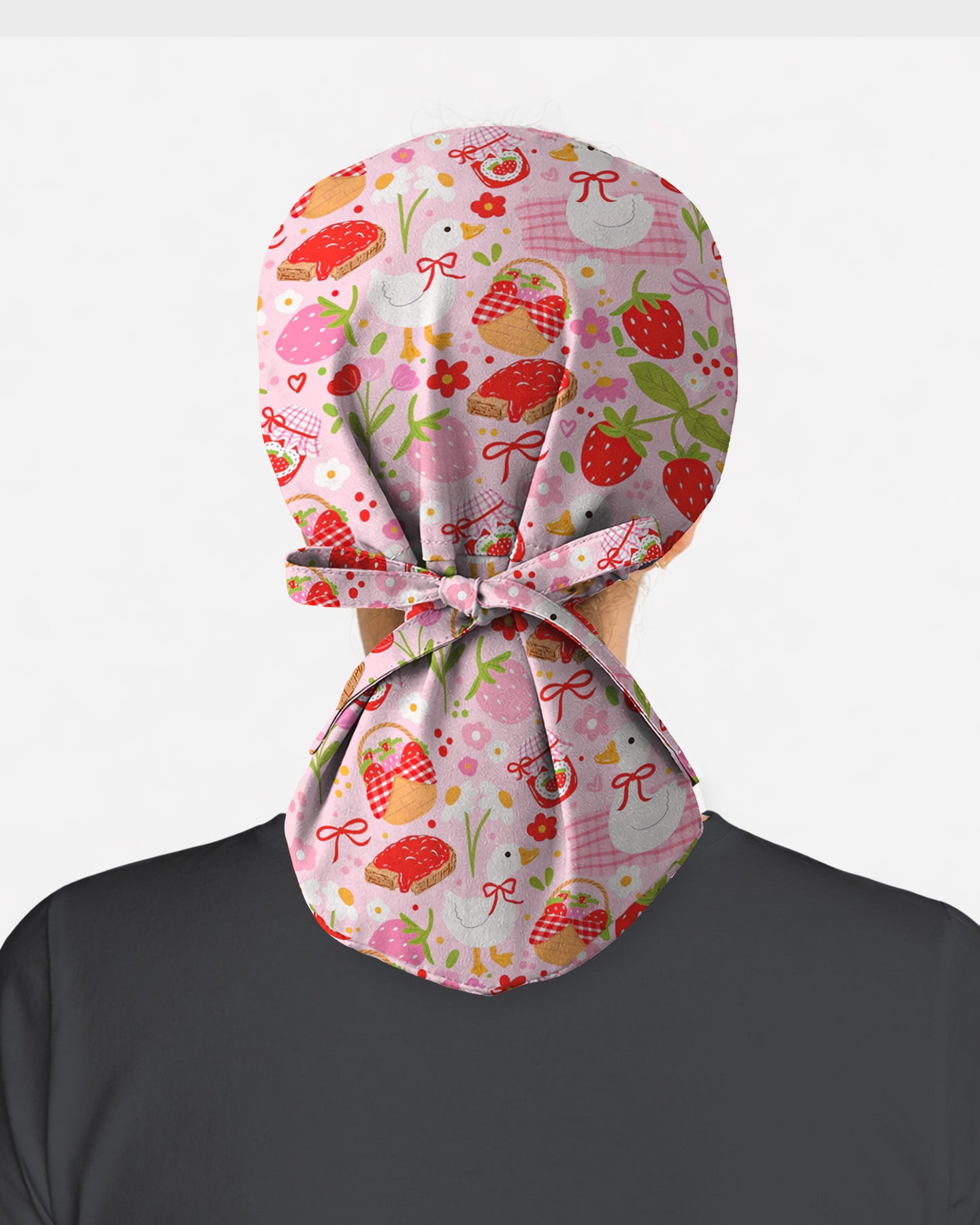 Strawberry Sunday Sweet Picnic Vibes Scrub Cap