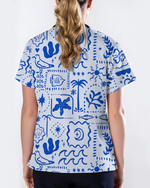 Boho Beach Sunwashed Coastal Dream Women Scrub Top