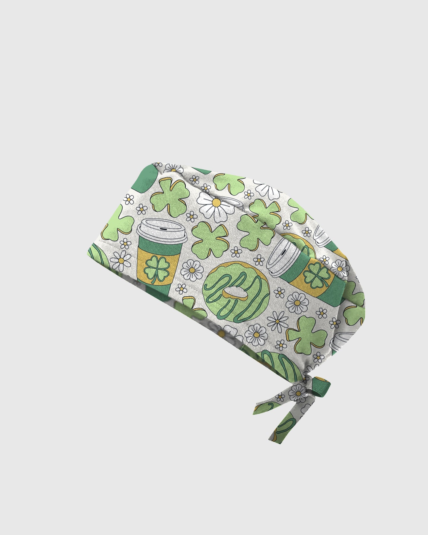 Lucky Latte Cozy Café Charm Scrub Cap
