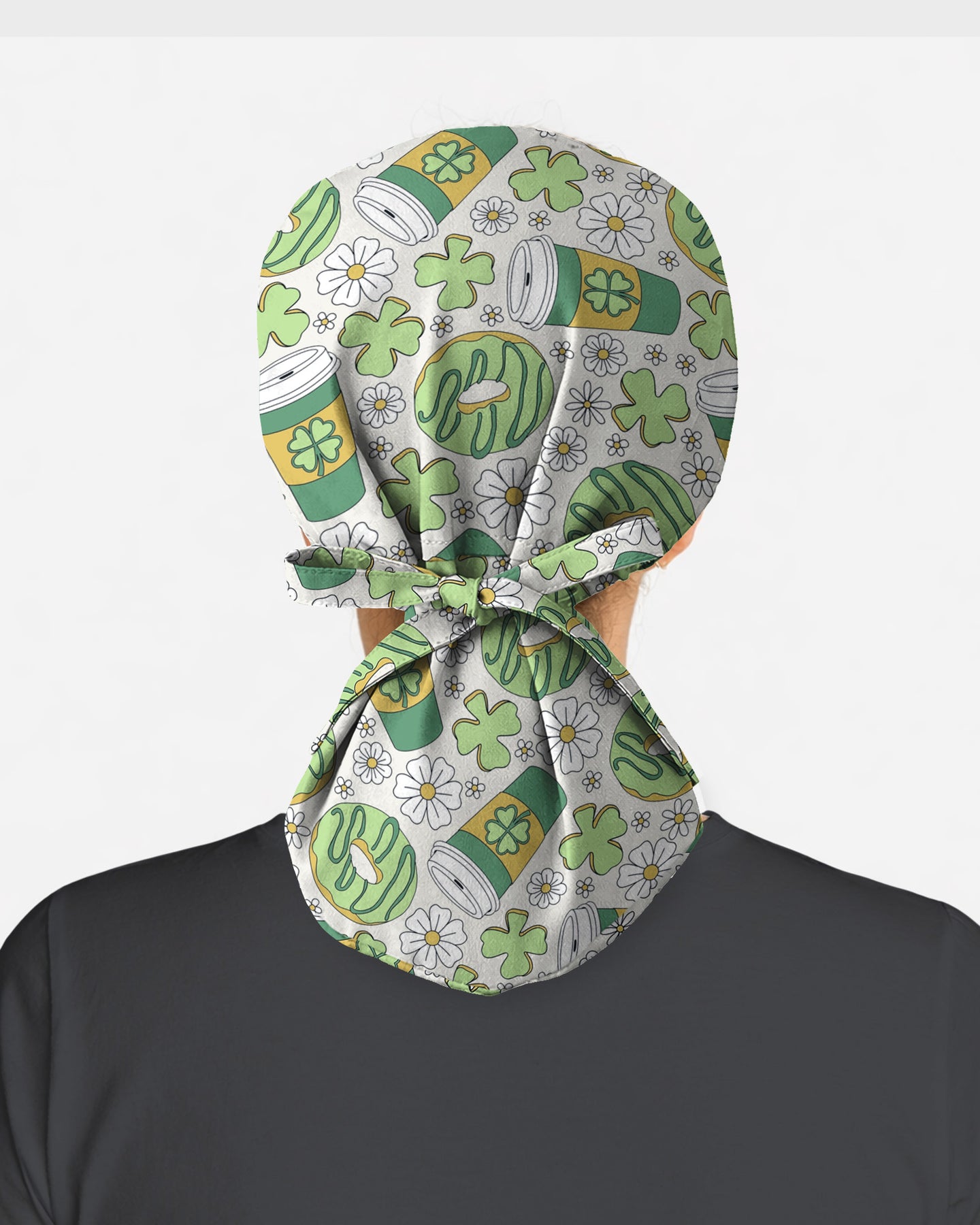 Lucky Latte Cozy Café Charm Scrub Cap