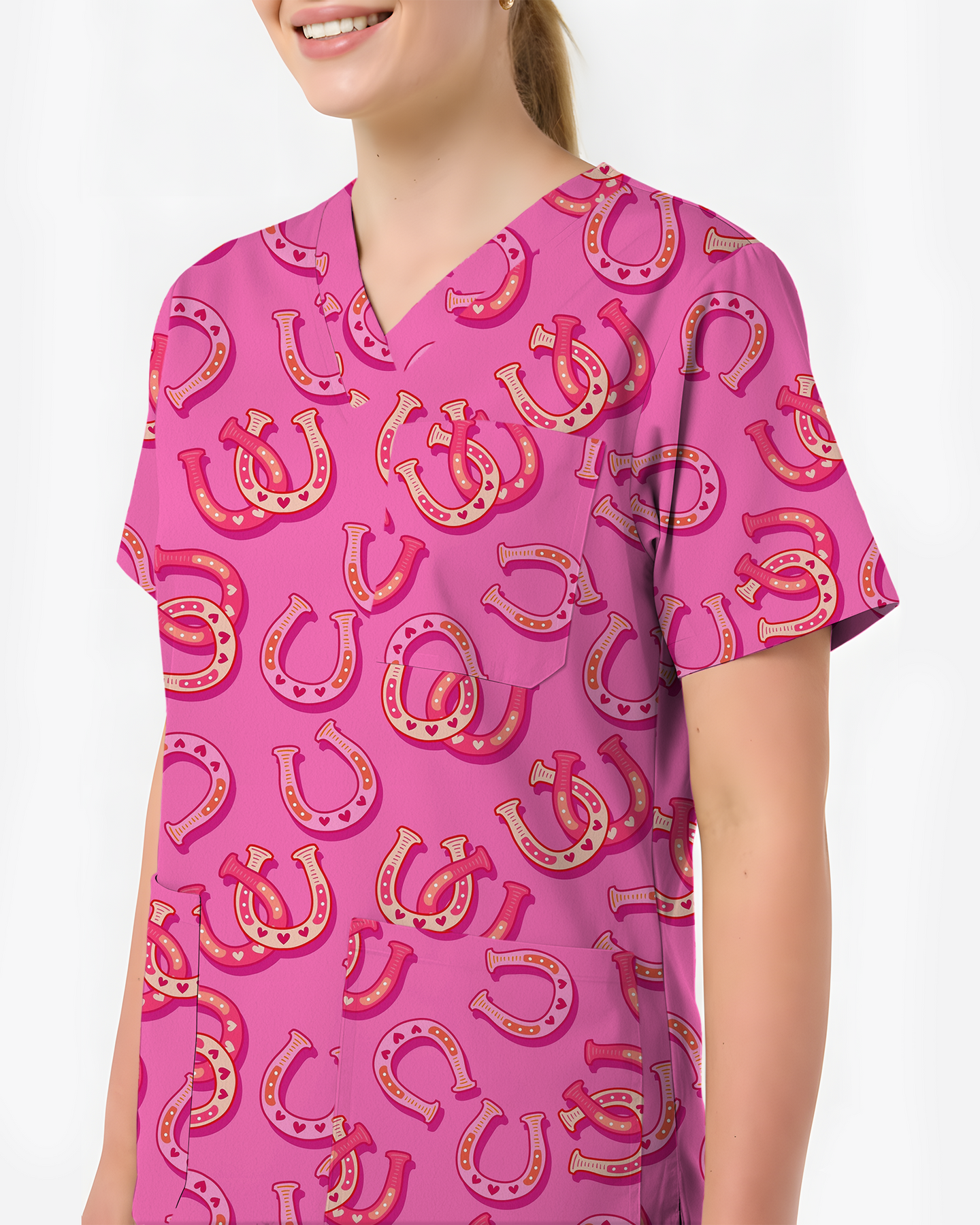 Lucky Latte Golden Morning Glow Women Scrub Top