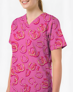 Lucky Latte Golden Morning Glow Women Scrub Top