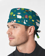 Barnyard Buddies Happy Farm Friends Scrub Cap