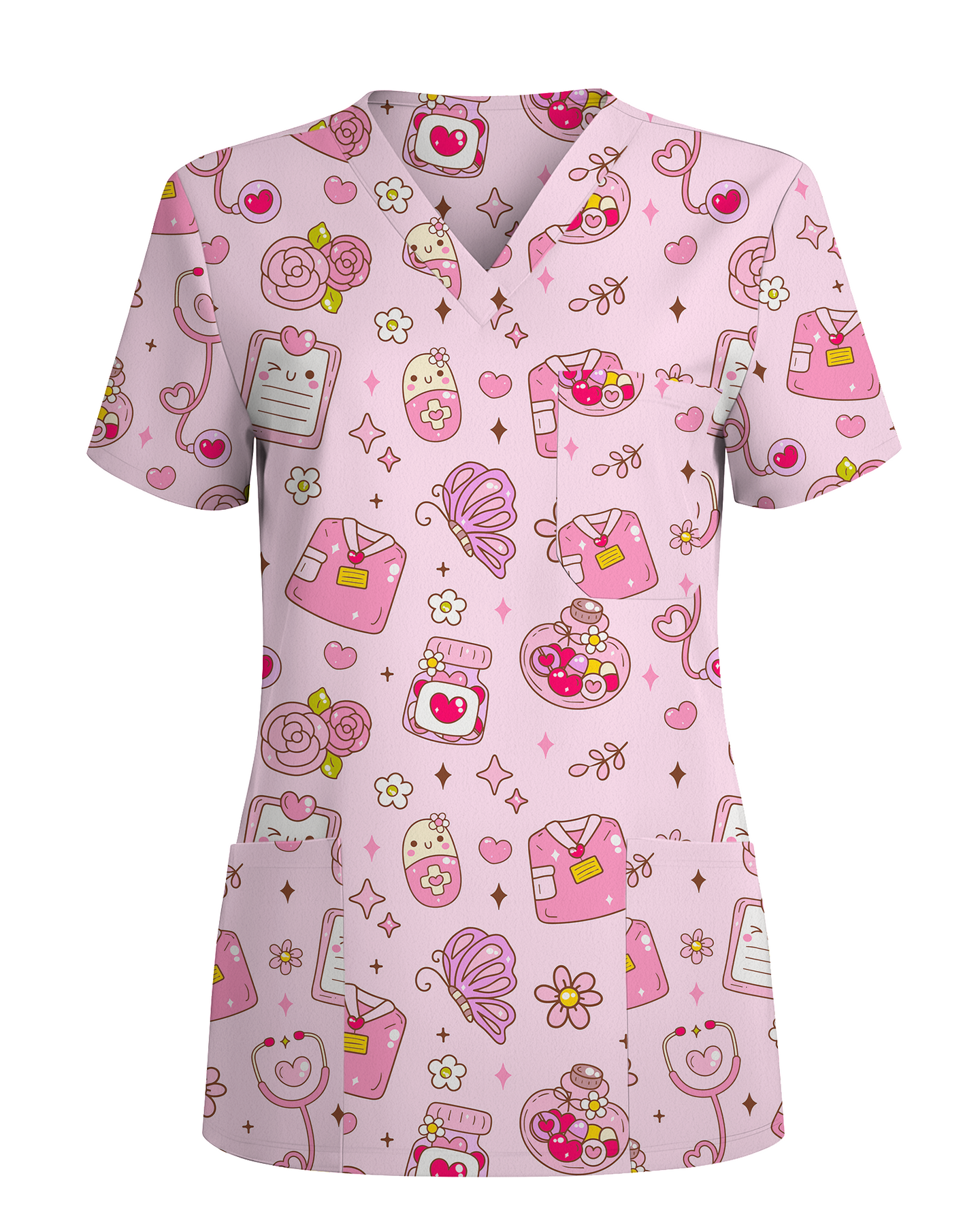 Little Remedies Gentle Care Icons Women Scrub Top