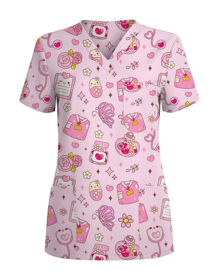 Little Remedies Gentle Care Icons Women Scrub Top