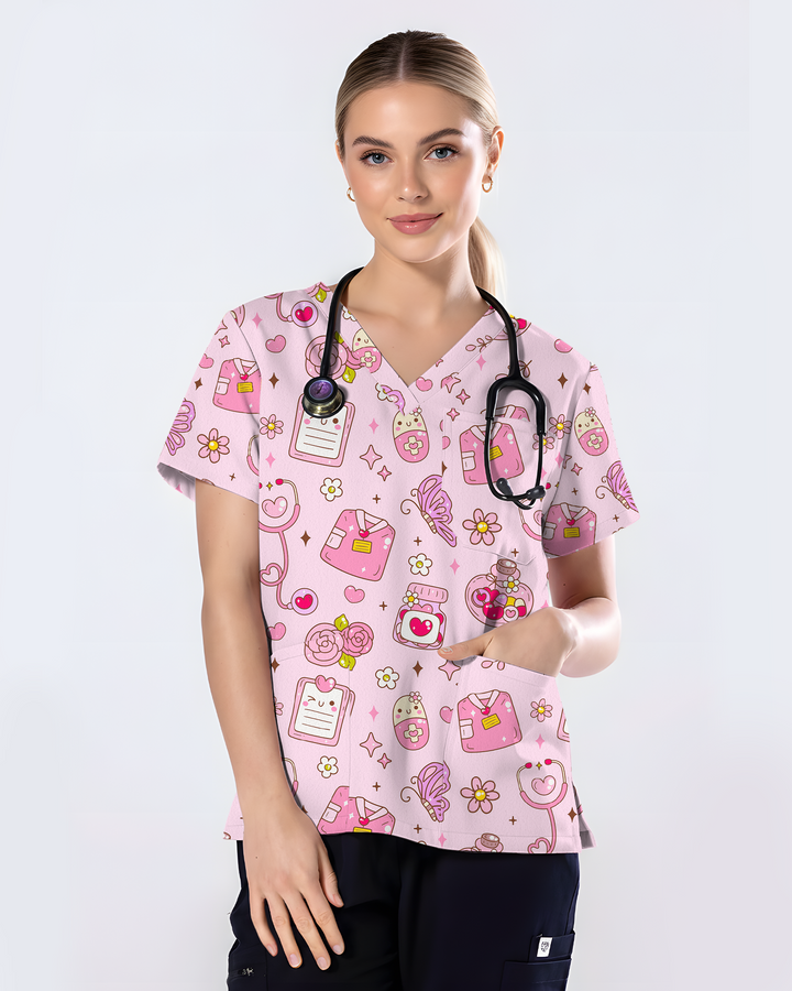 Little Remedies Gentle Care Icons Women Scrub Top