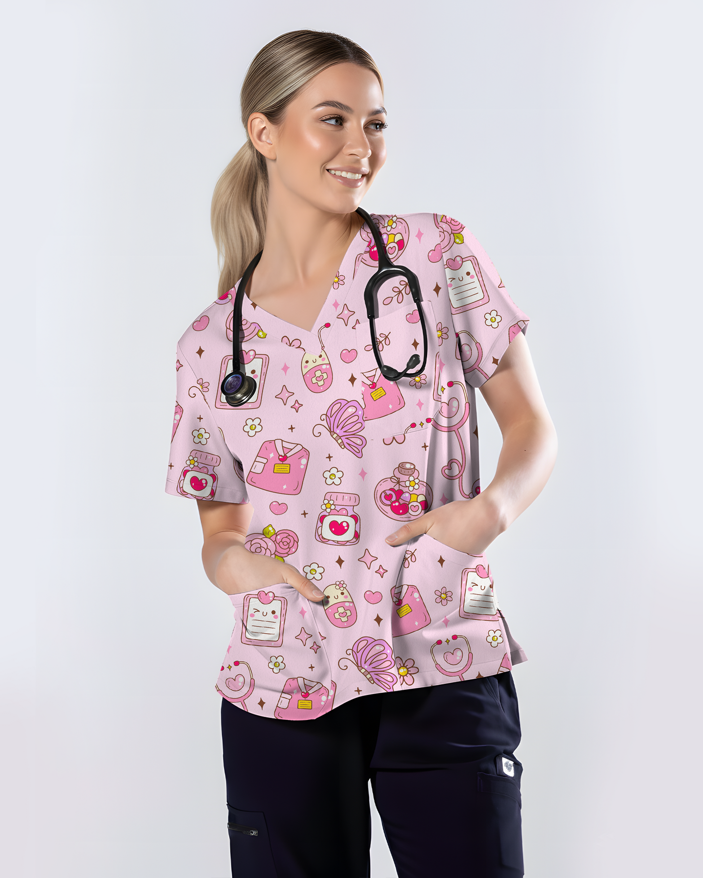 Little Remedies Gentle Care Icons Women Scrub Top