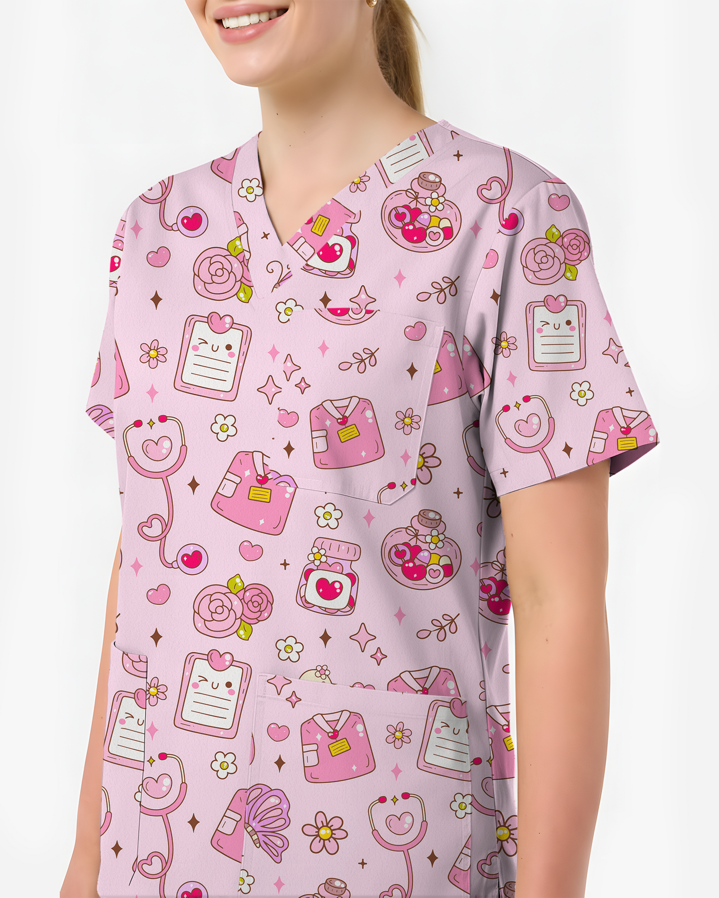 Little Remedies Gentle Care Icons Women Scrub Top