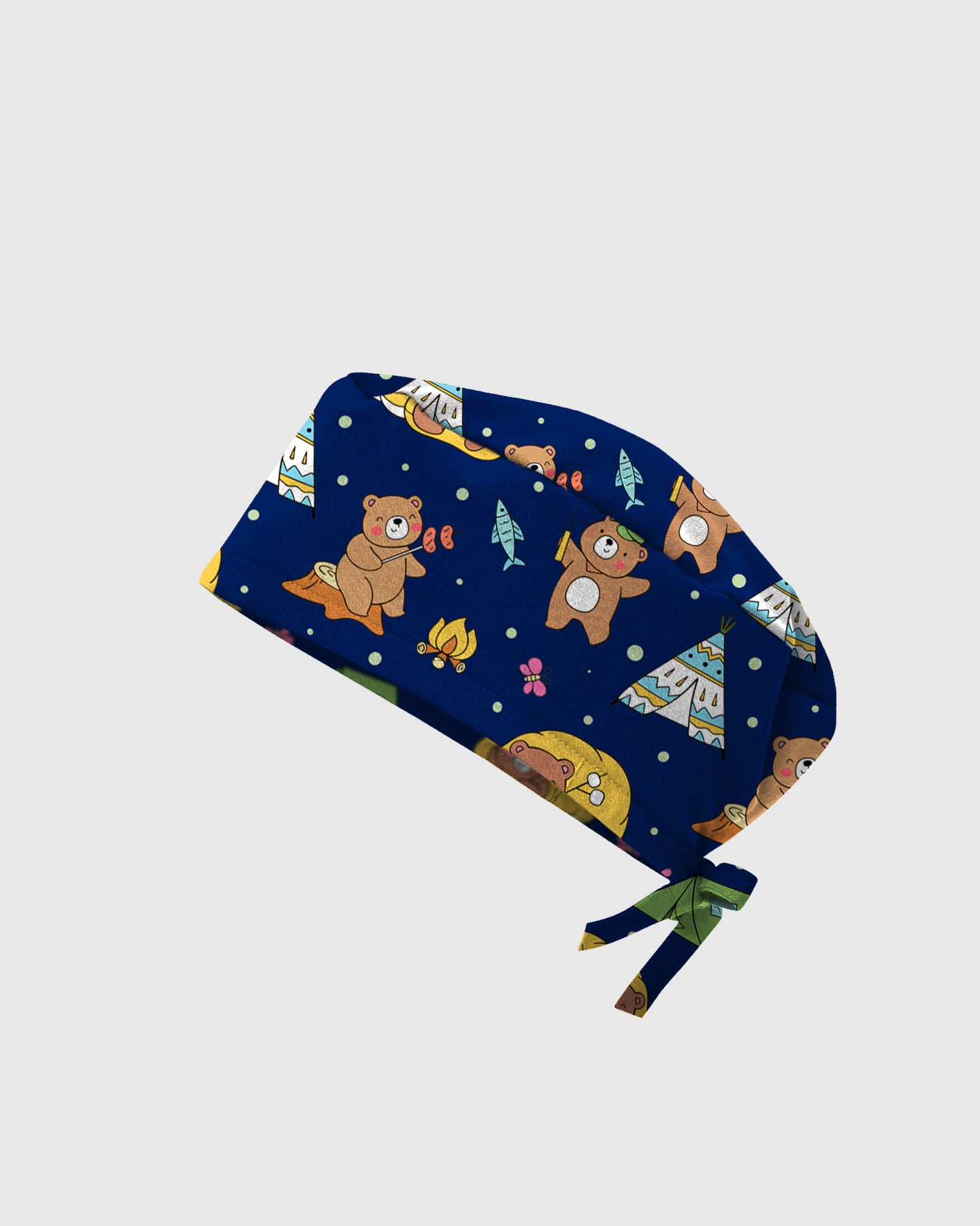 Camping Bears Cozy Woodland Adventure Scrub Cap