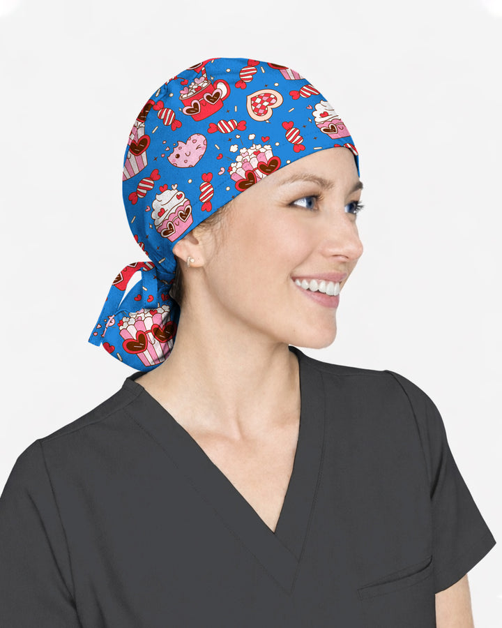 Groovy Snacks Funky Colorful Treat Parade Scrub Cap