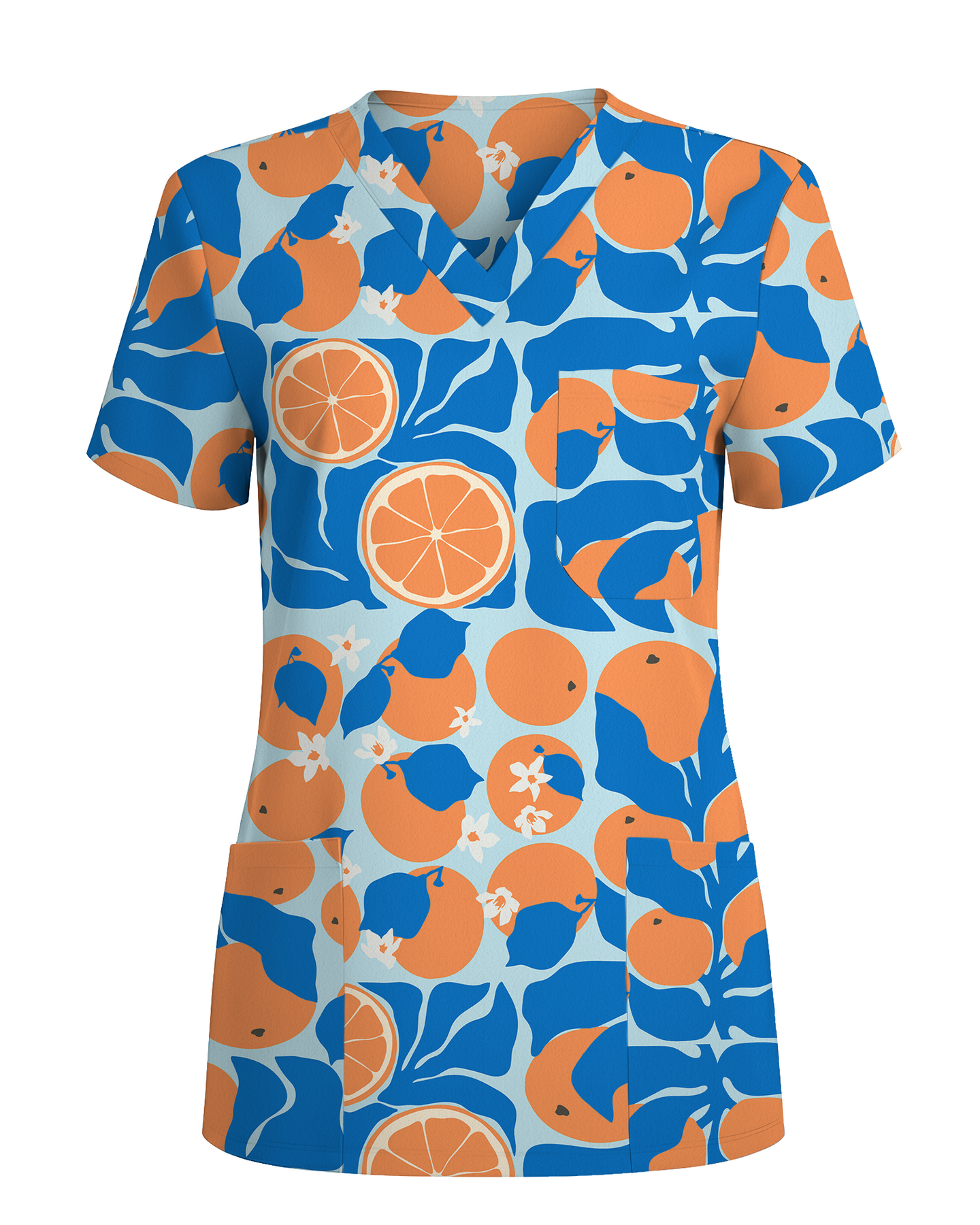 Orange Bliss Citrus Sunshine Fresh Glow Women Scrub Top