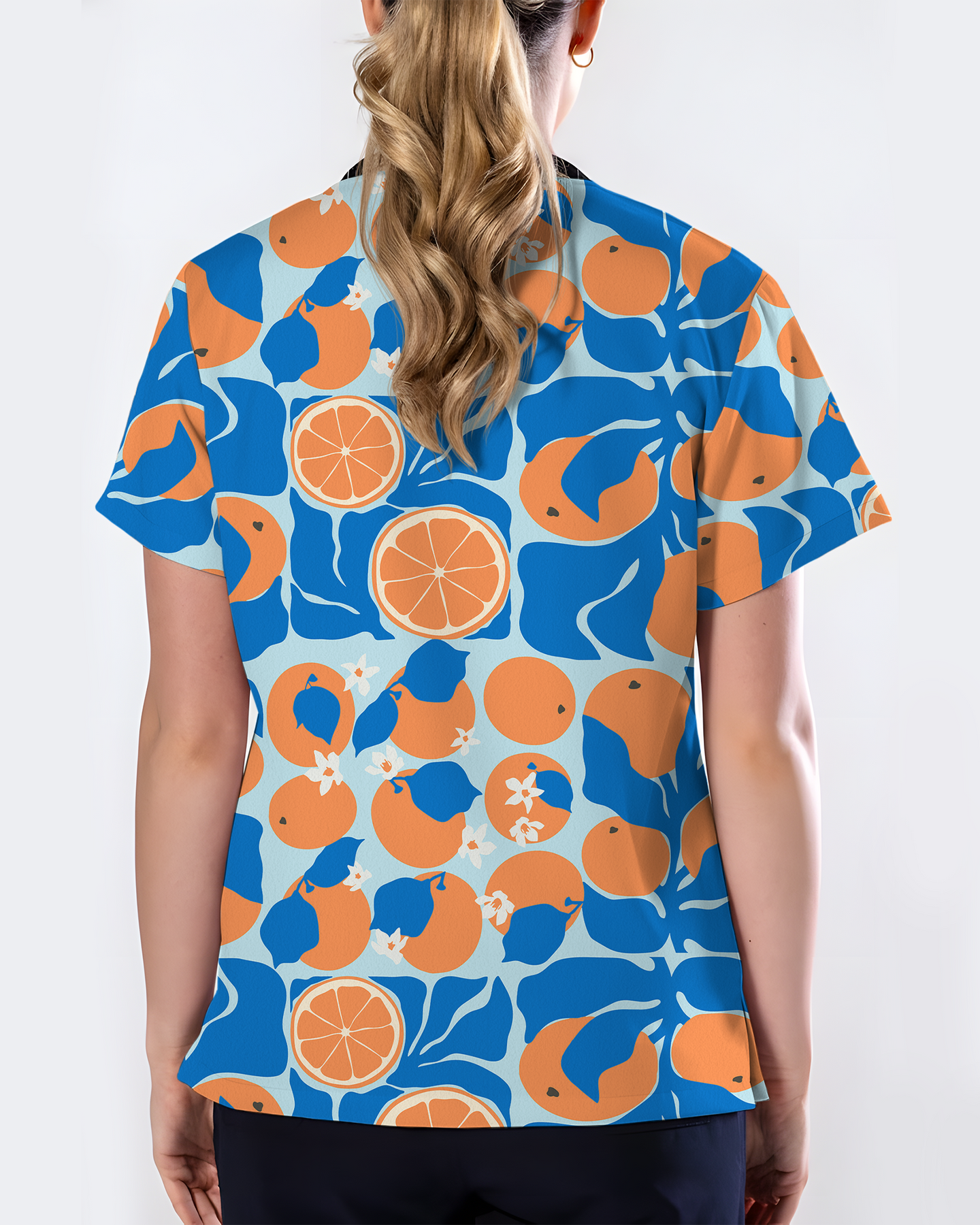 Orange Bliss Citrus Sunshine Fresh Glow Women Scrub Top