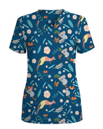 Outback Buddies Wild Desert Adventure Women Scrub Top