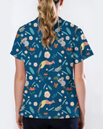 Outback Buddies Wild Desert Adventure Women Scrub Top