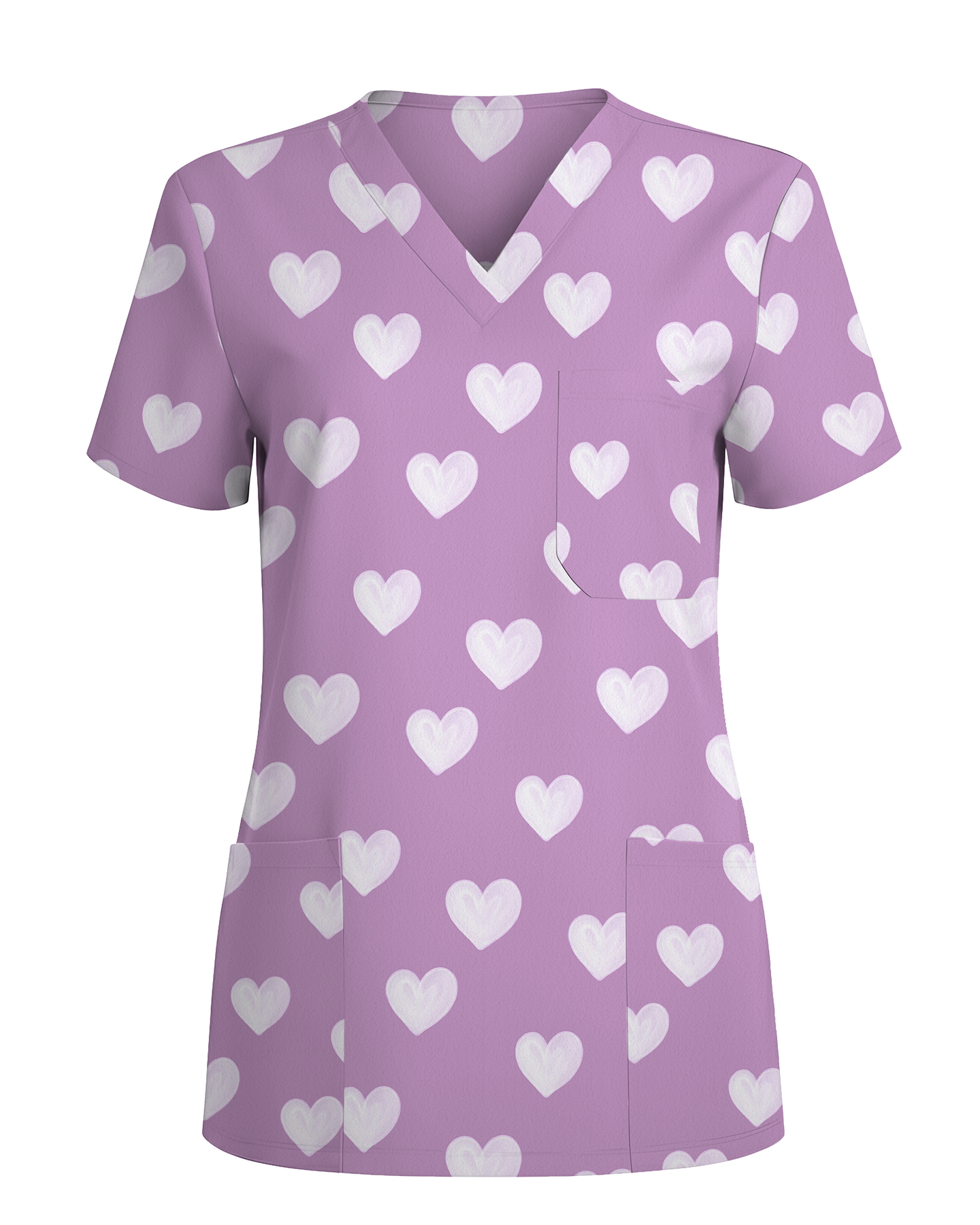 Lavender Love Soft Floral Serenity Glow Women Scrub Top