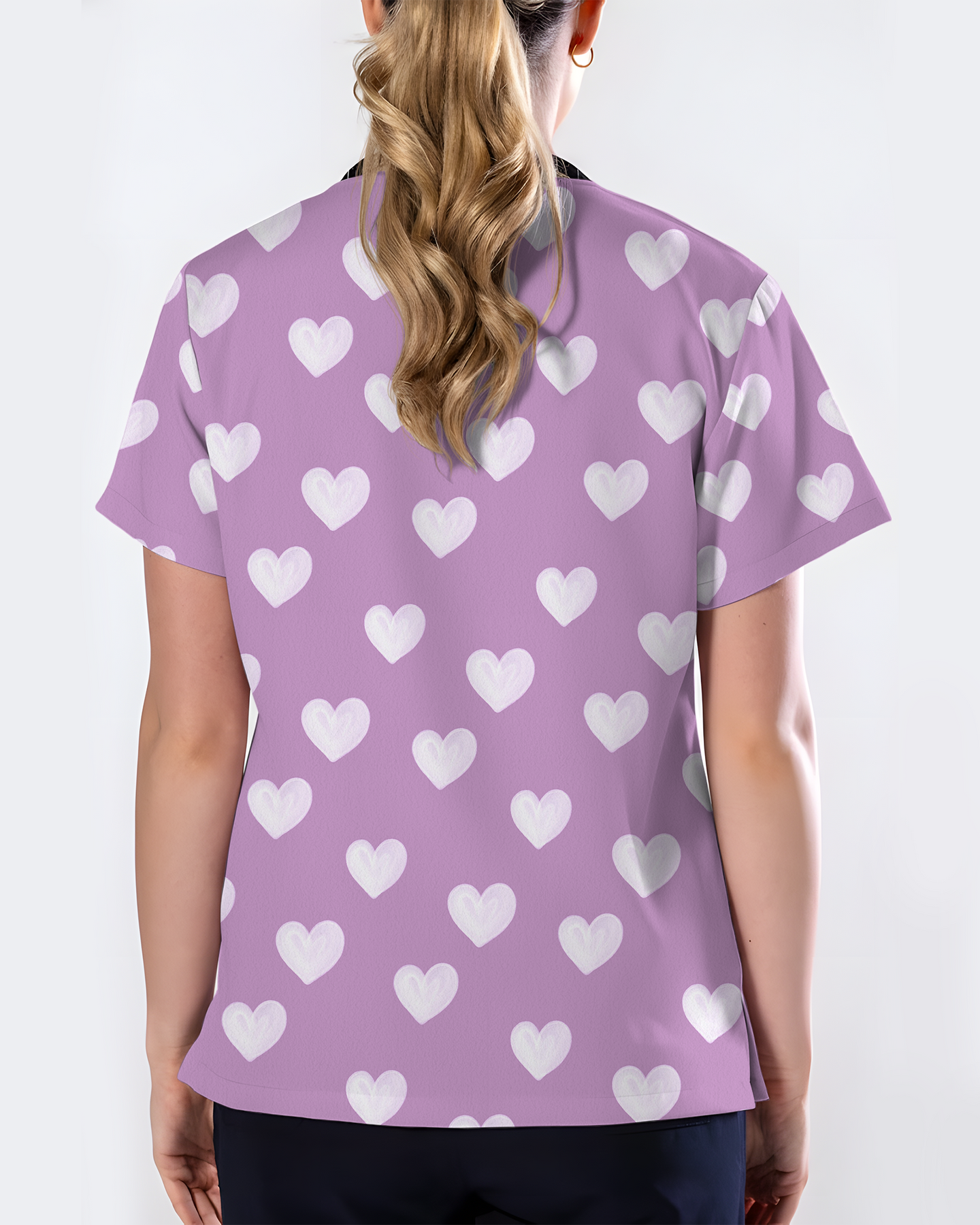 Lavender Love Soft Floral Serenity Glow Women Scrub Top