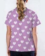 Lavender Love Soft Floral Serenity Glow Women Scrub Top