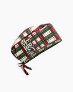 Personalized Name And Job Title Merry And Bright Plaid Pattern Christmas Gift For Nurse Cap