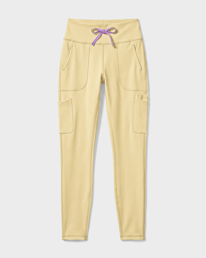 High-Rise Scrub Legging Butter Yellow