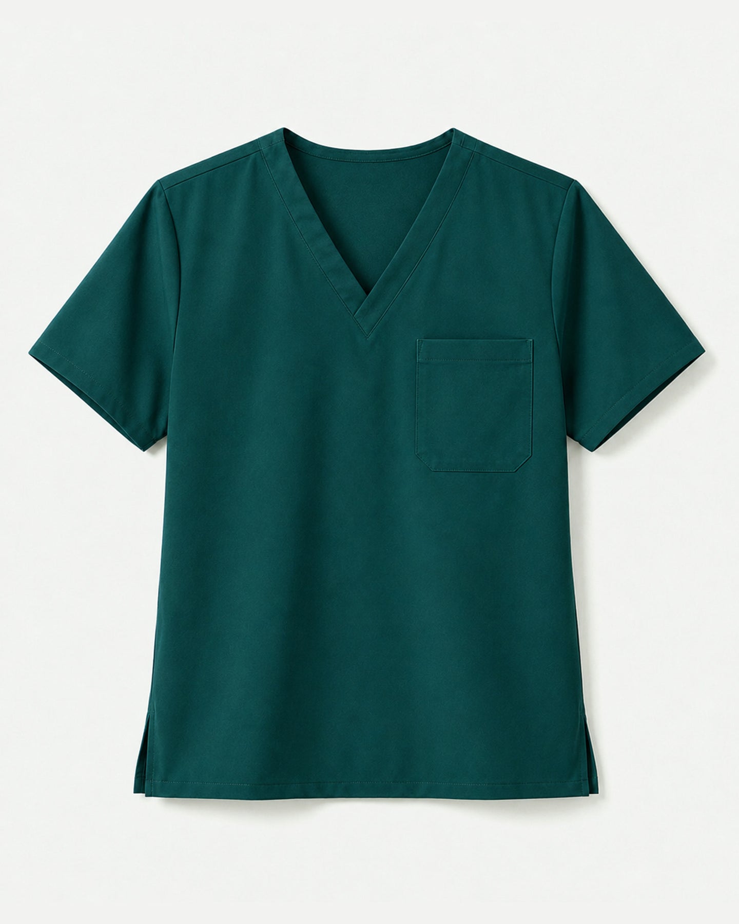 Men's One-Pocket V-neck Scrub Top Midnight Green