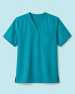 Men's One-Pocket V-neck Scrub Top Marina