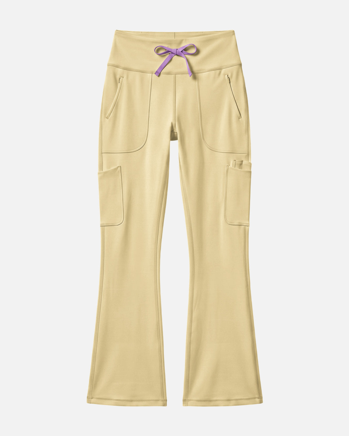 High-Rise Flare Scrub Legging Butter Yellow