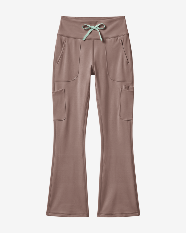 High-Rise Flare Scrub Legging Smokey Taupe