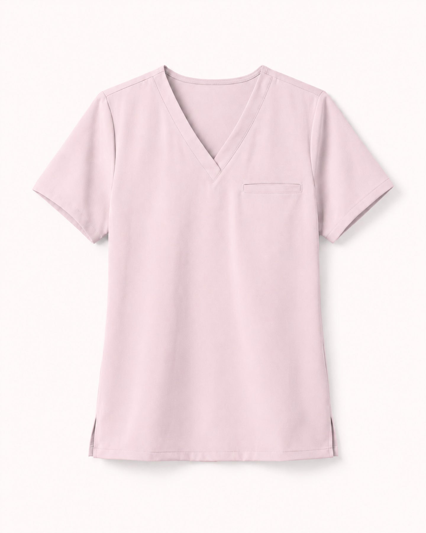 Women's One-Pocket V-neck Scrub Top Rose Quartz