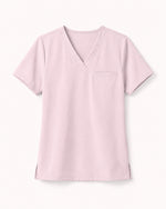 Women's One-Pocket V-neck Scrub Top Rose Quartz