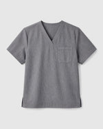 Men's One-Pocket V-neck Scrub Top Heather Gray
