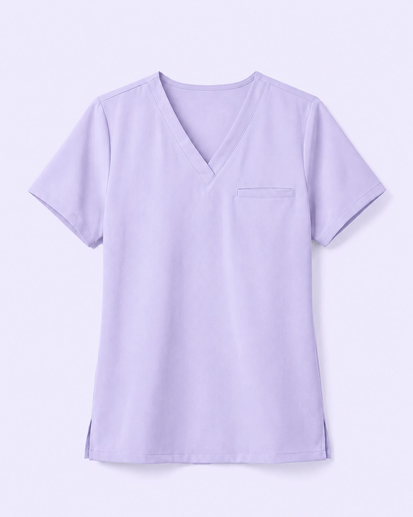 Women's One-Pocket V-neck Scrub Top Lavender
