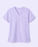 Women's One-Pocket V-neck Scrub Top Lavender