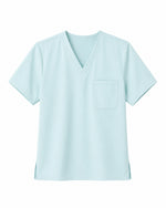 Men's One-Pocket V-neck Scrub Top Sky Blue