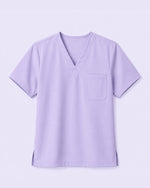 Men's One-Pocket V-neck Scrub Top Lavender