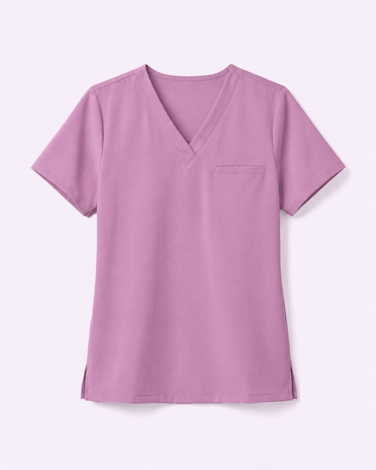Women's One-Pocket V-neck Scrub Top Lilac