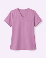 Women's One-Pocket V-neck Scrub Top Lilac