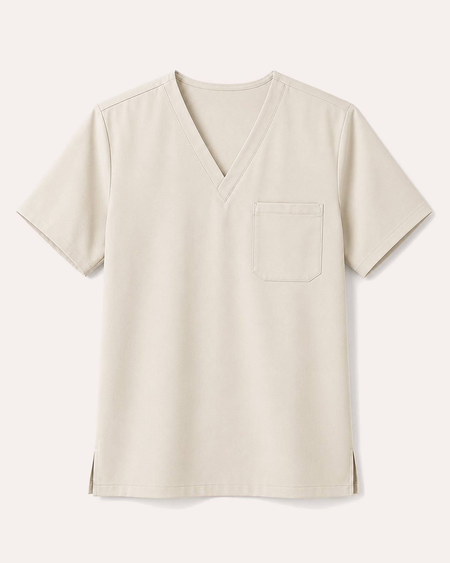 Men's One-Pocket V-neck Scrub Top Birch