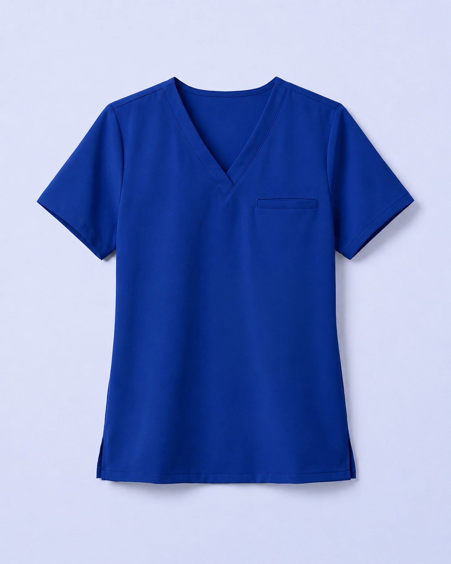 Women's One-Pocket V-neck Scrub Top Galaxy Blue
