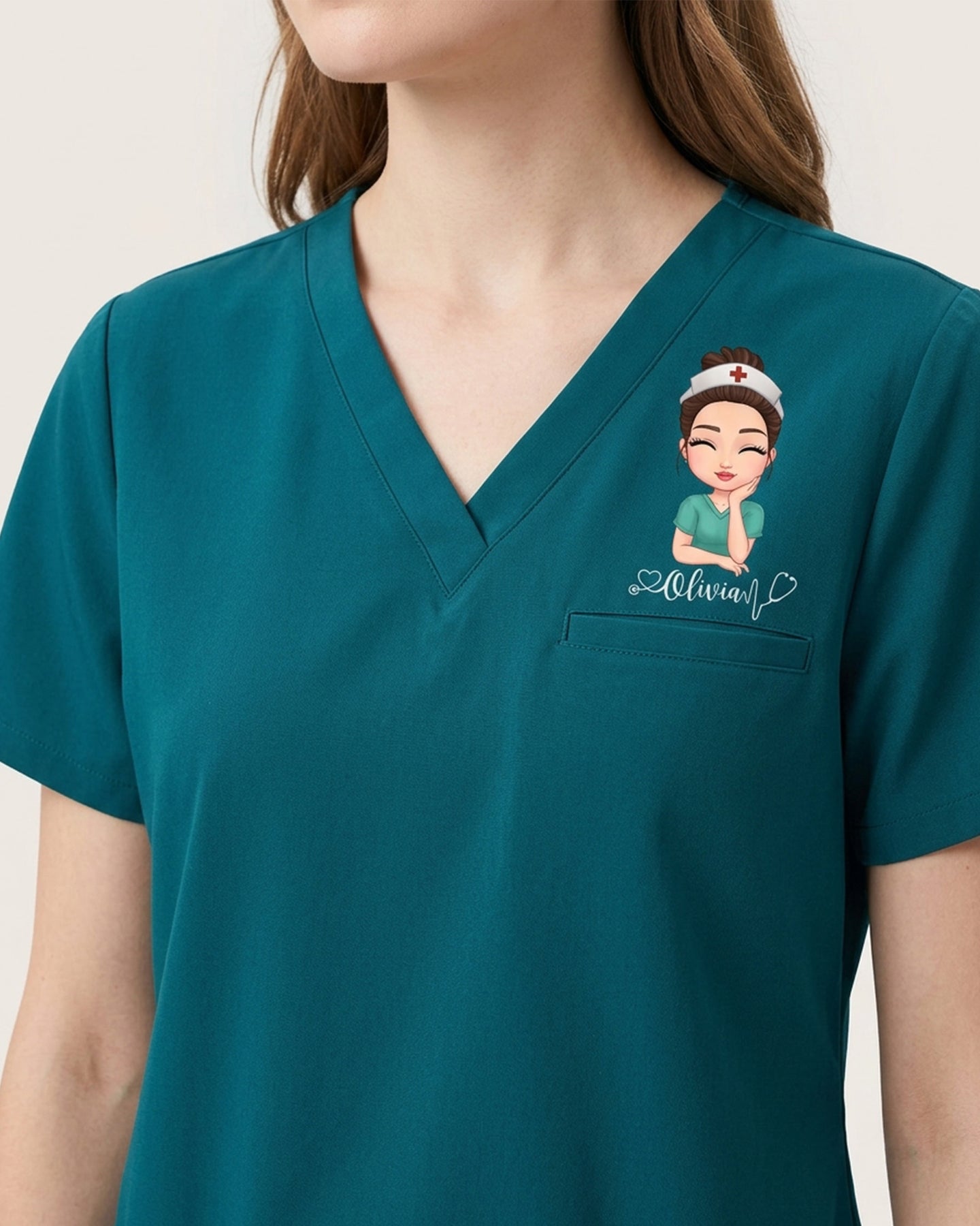 Personalized Name, Specialty And Nurse Never Forget The Difference You Make Heartbeat Stethoscope Gift For Colleague Top