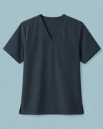 Men's One-Pocket V-neck Scrub Top Dark Harbor