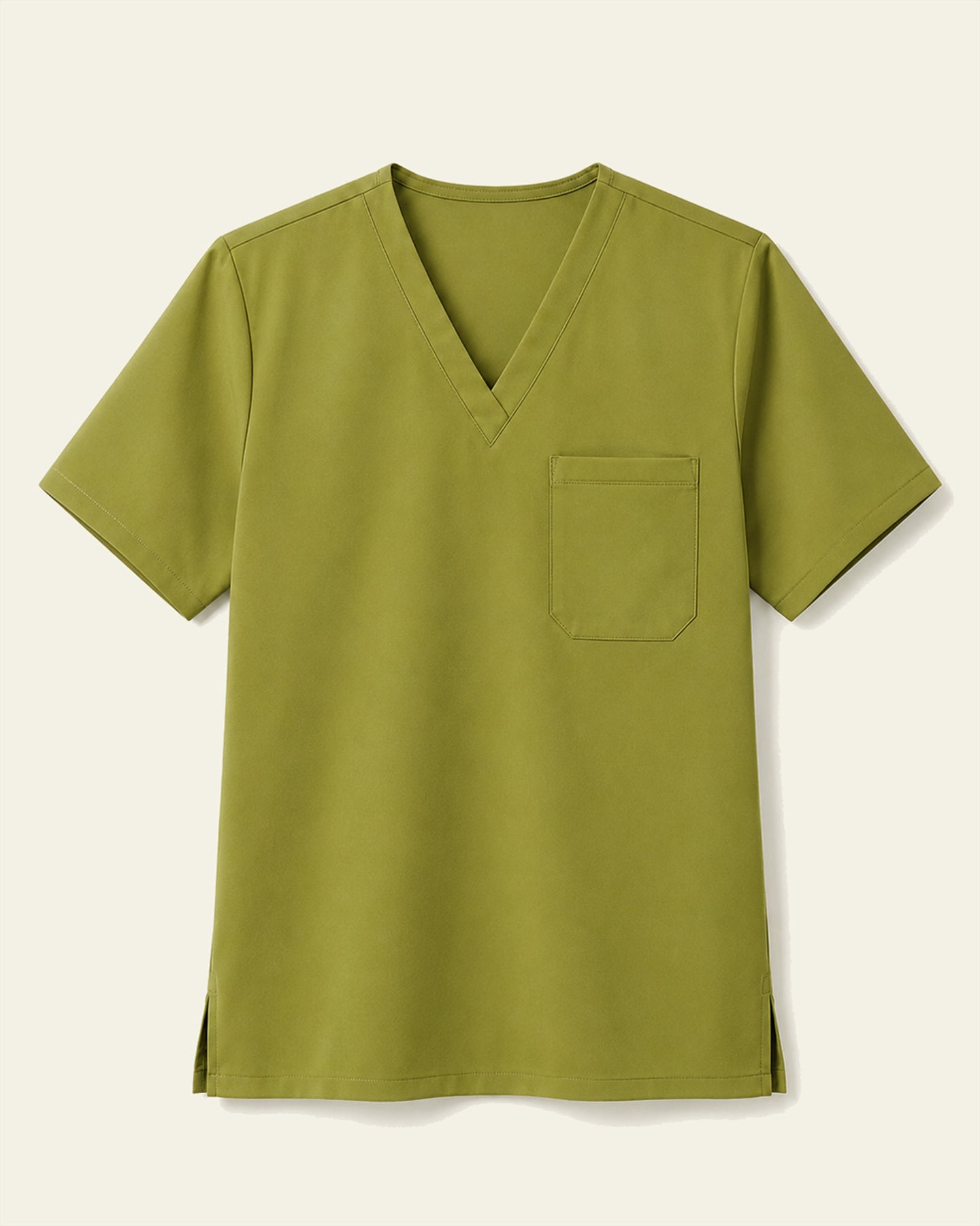Men's One-Pocket V-neck Scrub Top Avocado