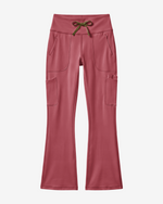 High-Rise Flare Scrub Legging Berry Spice