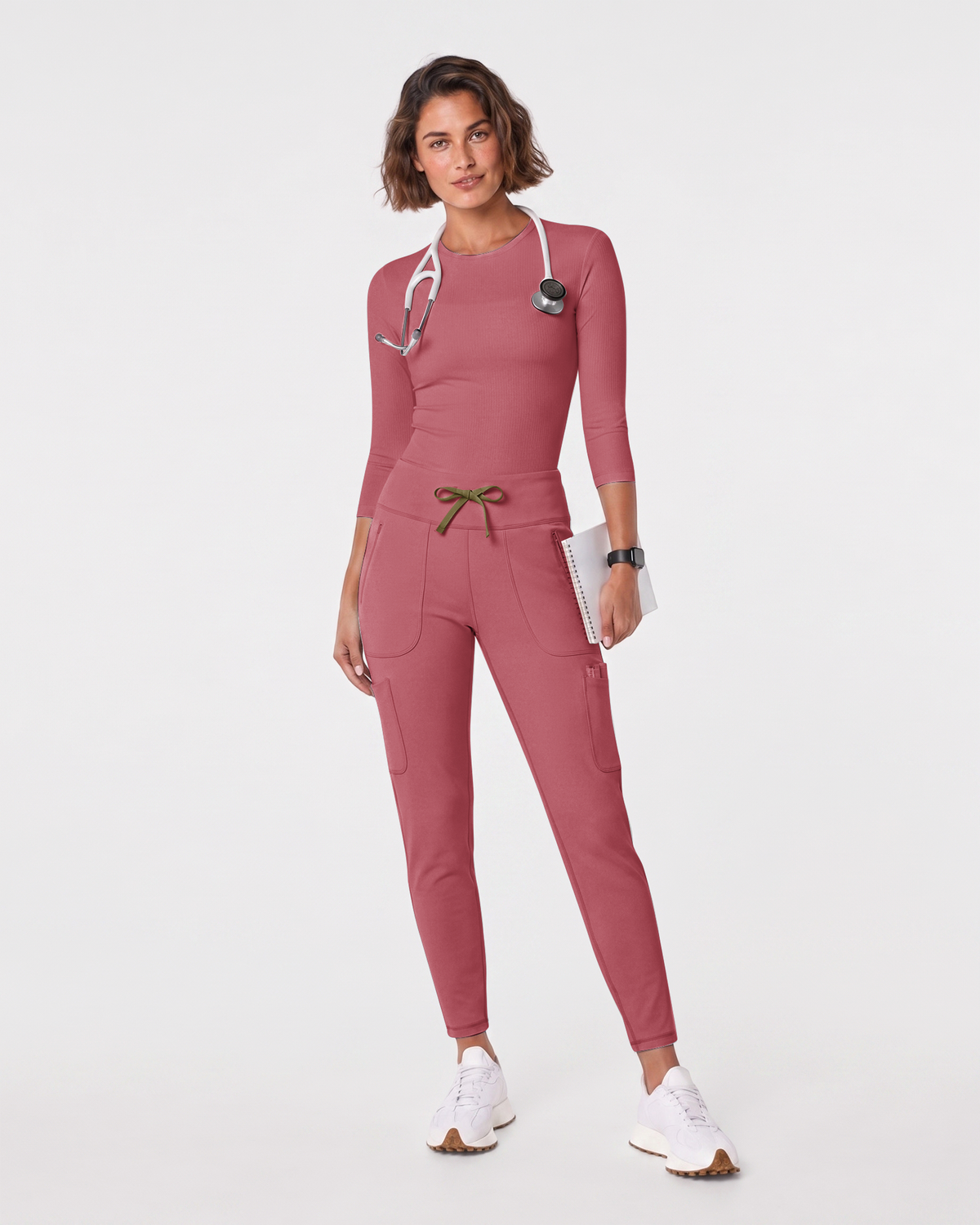 High-Rise Scrub Legging Berry Spice