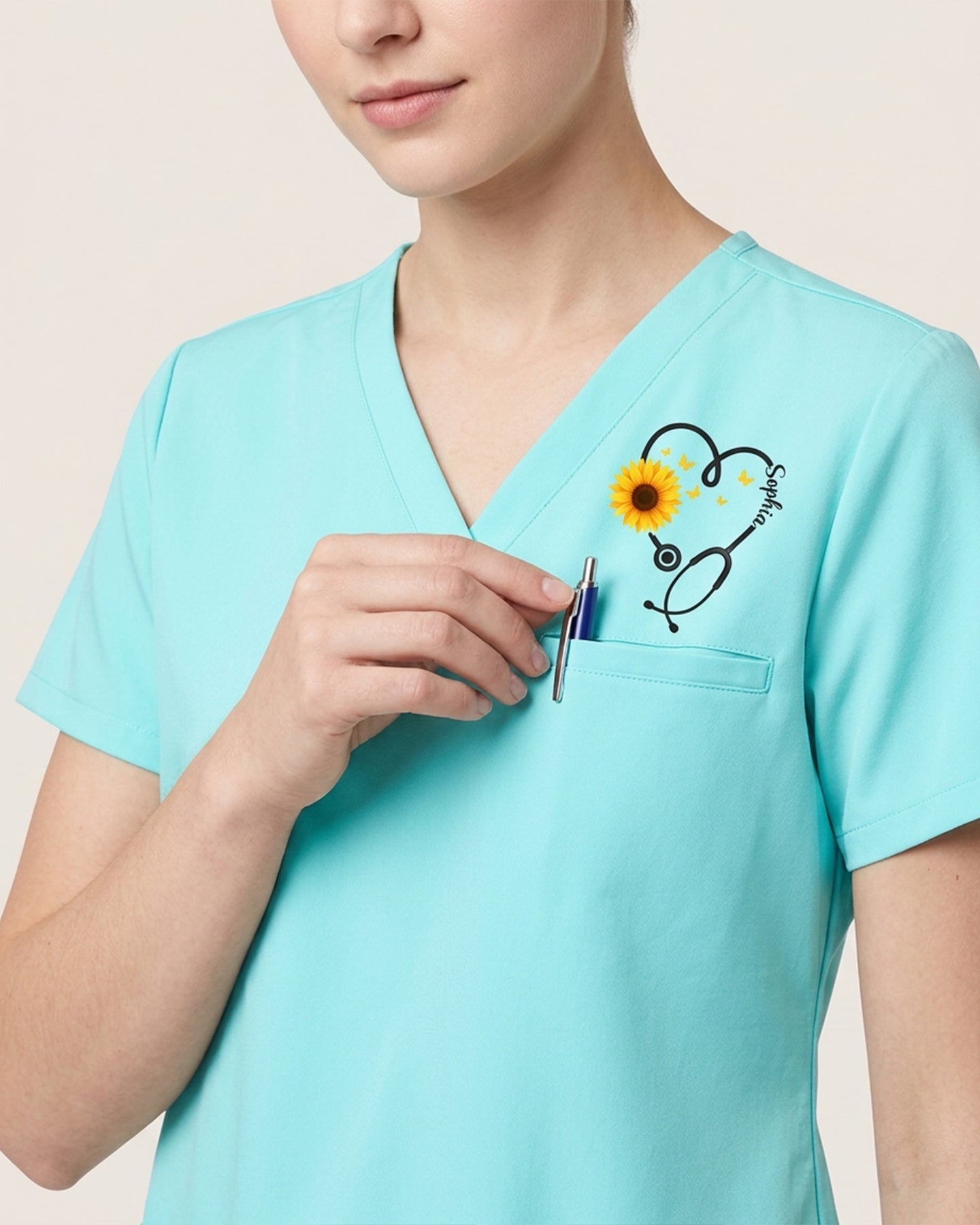 Personalized Name You Are Sunshine In Human Form Sunflower Gift For Nurse Colleague Top