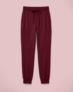 Men's 6-Pocket Jogger Scrub Pant Burgundy