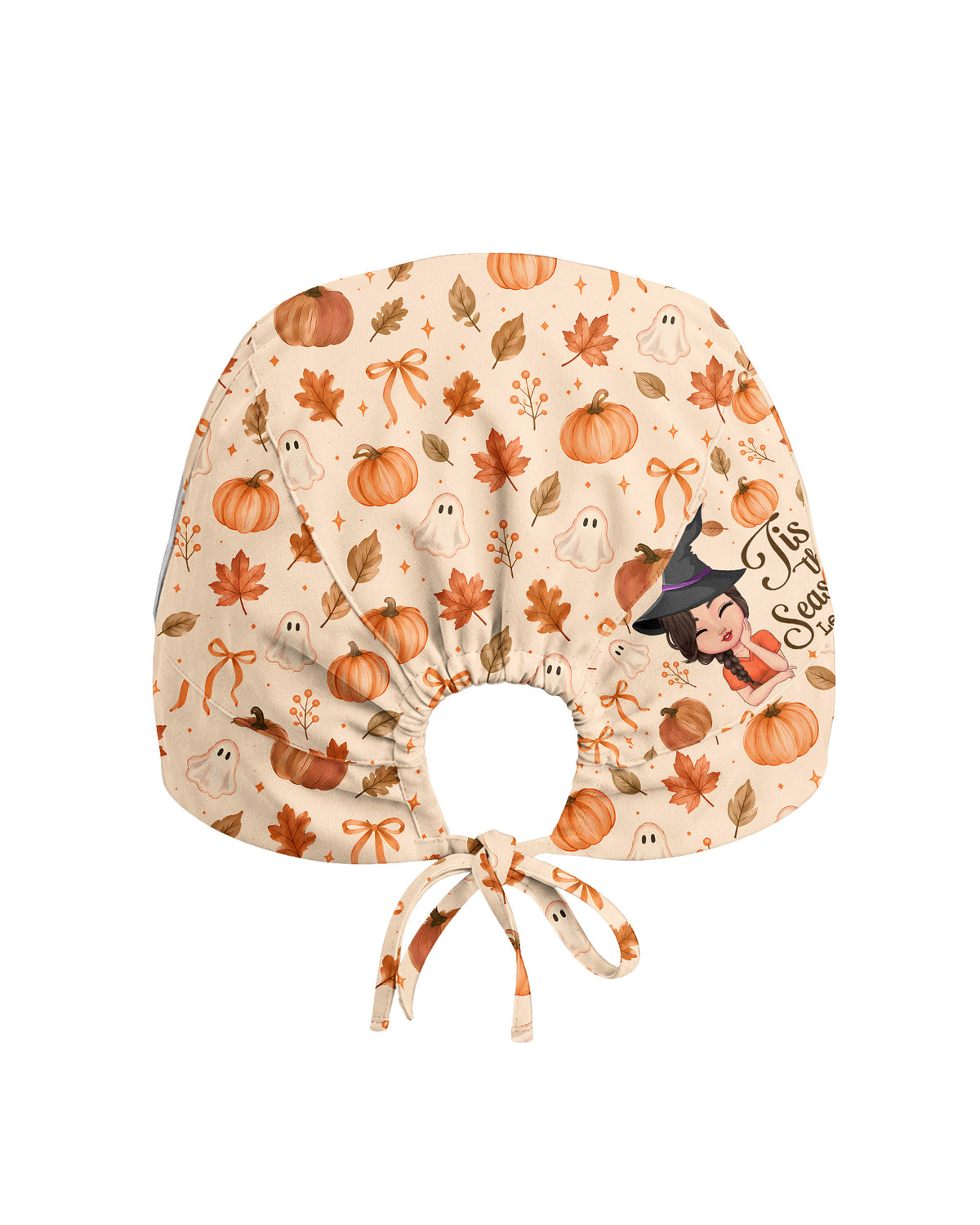 Personalized Name And Character Tis The Season Autumn Vibe Halloween Gift For Nurse Cap