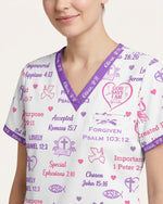 Personalized Name And Specialty God Says I Am Nurse Bible Pattern Top